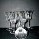 Set of 6 flared crystal wine glasses in Concorde Cerdagne style H15.2.