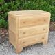 Art deco chest of drawers 3 drawers in solid oak wood brut 30s