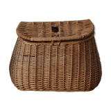 Old wicker fishing basket