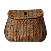 Old wicker fishing basket