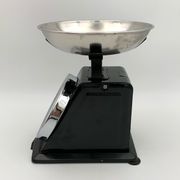 Vintage kitchen scale, black metal and stainless steel