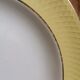 Vintage mismatched hollow plates mint & yellow