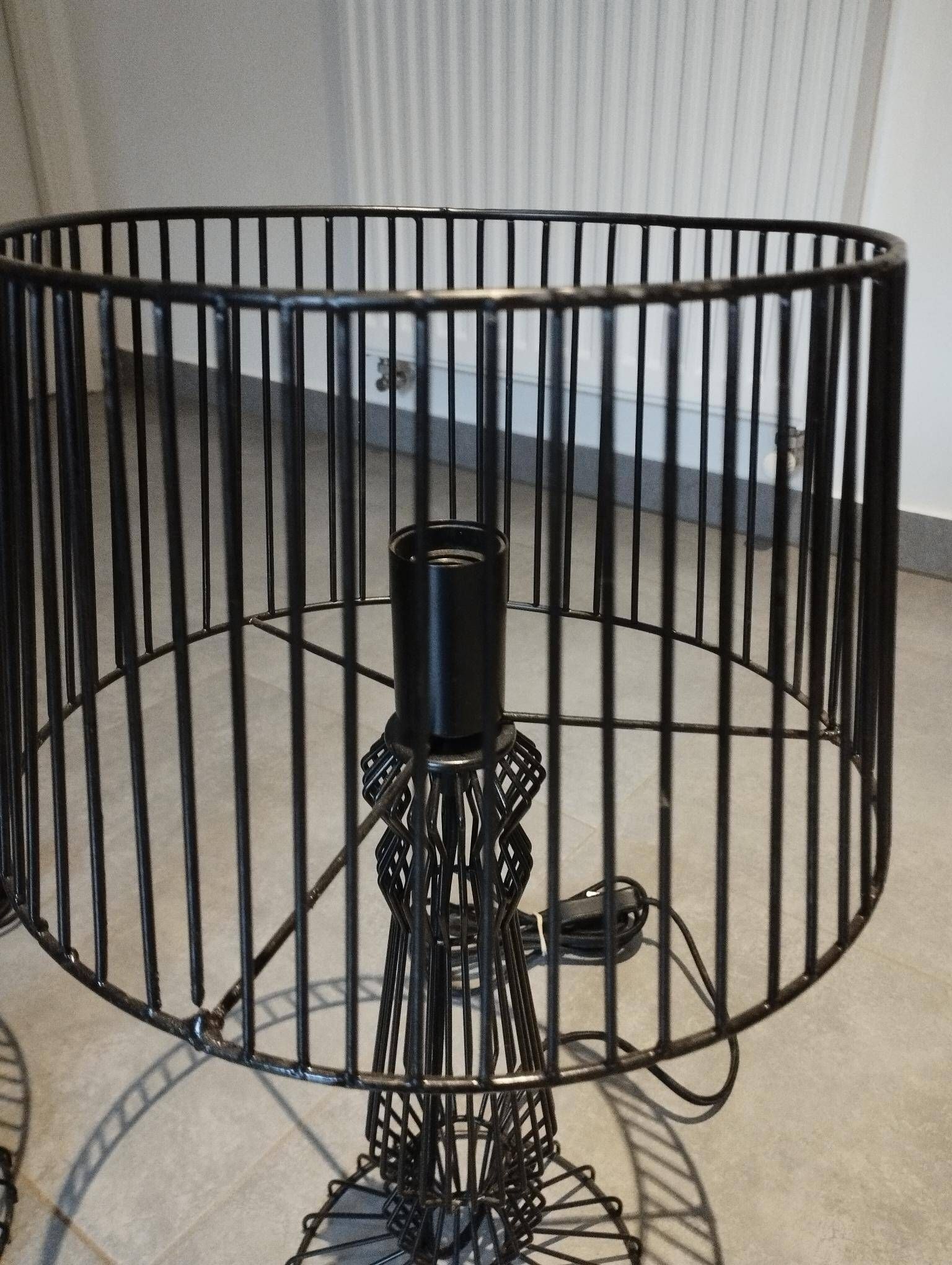 Pair of black modernist design lamps