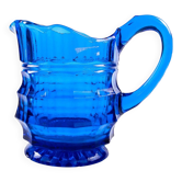 Art Deco creamer, cobalt glass, Belgium, 1930s