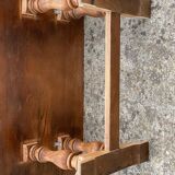 Renovated oval farmhouse or monstera coffee table in raw solid wood