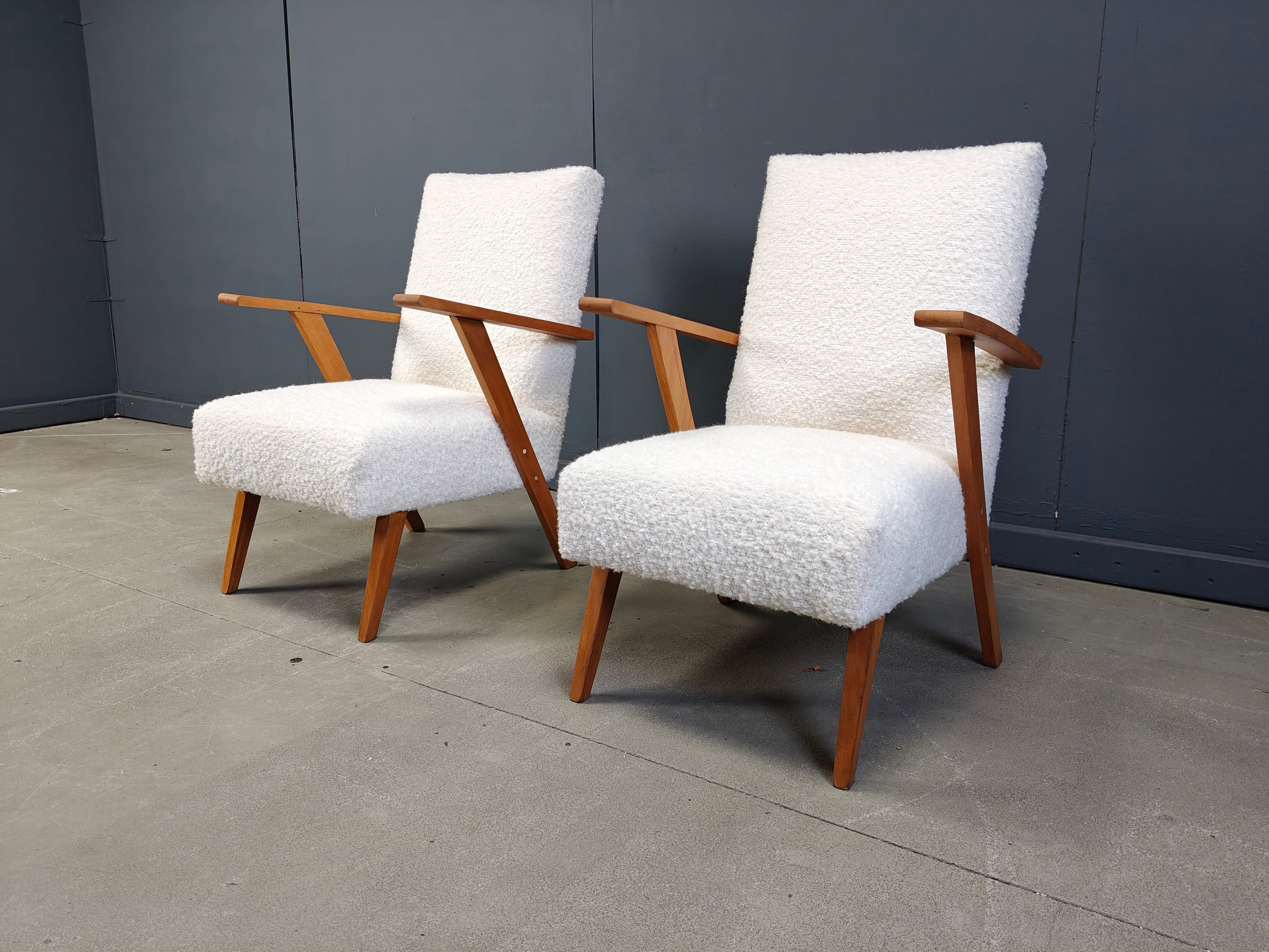 Pair of mid-century Dutch armchairs, 1960s