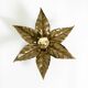 Beautiful brass ceiling or wall lamp from the 1970s by Willy Daro