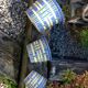 Suite of three cache pots in blue ceramic / vintage 70s-80s