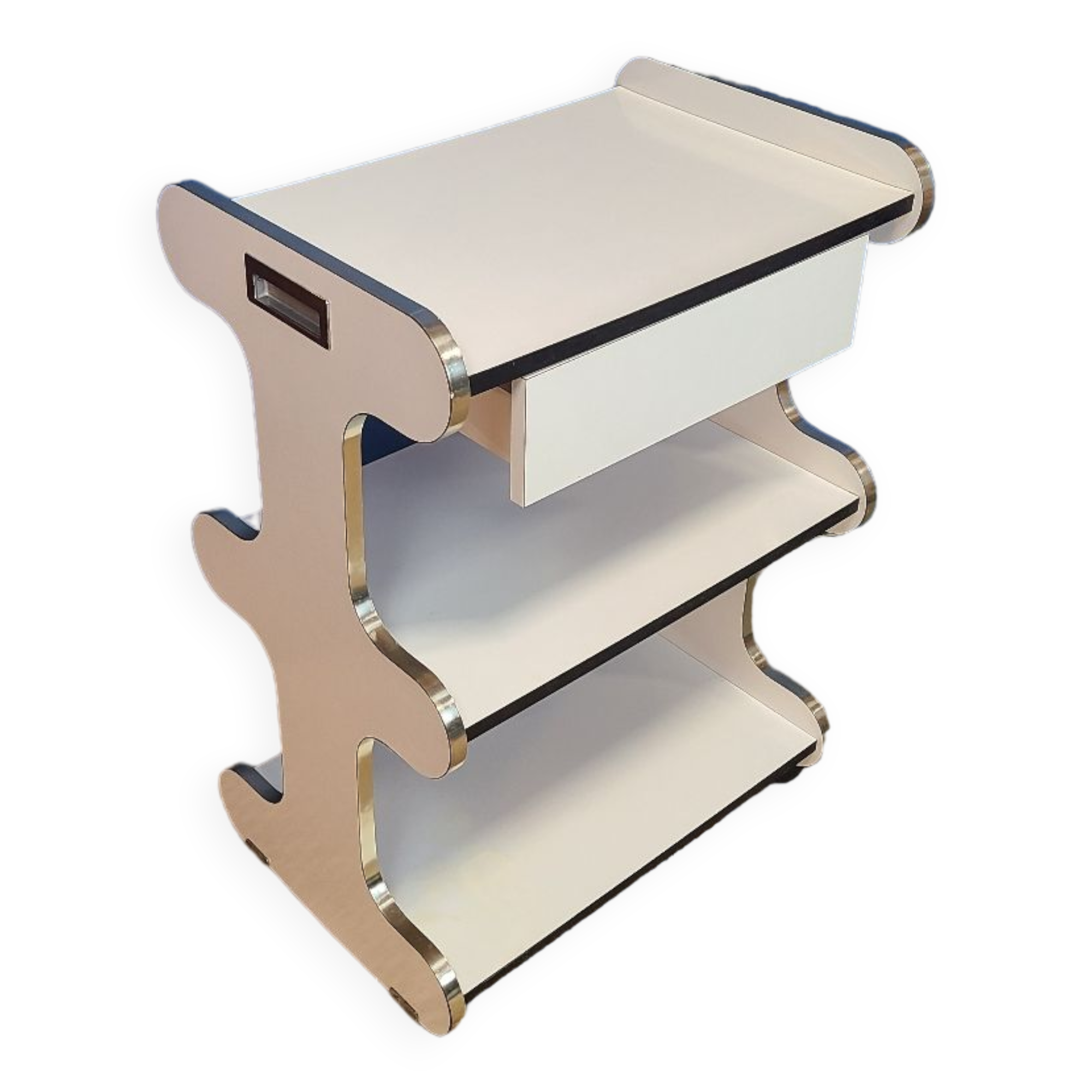 Vintage trolley on wheels