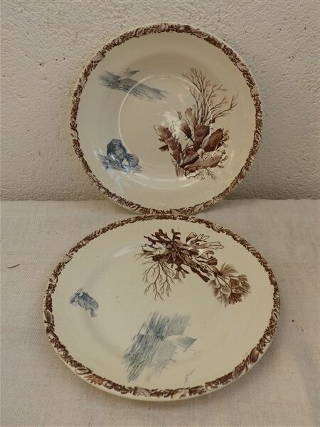 Marine decoration service in earthenware from Choisy-le-Roi