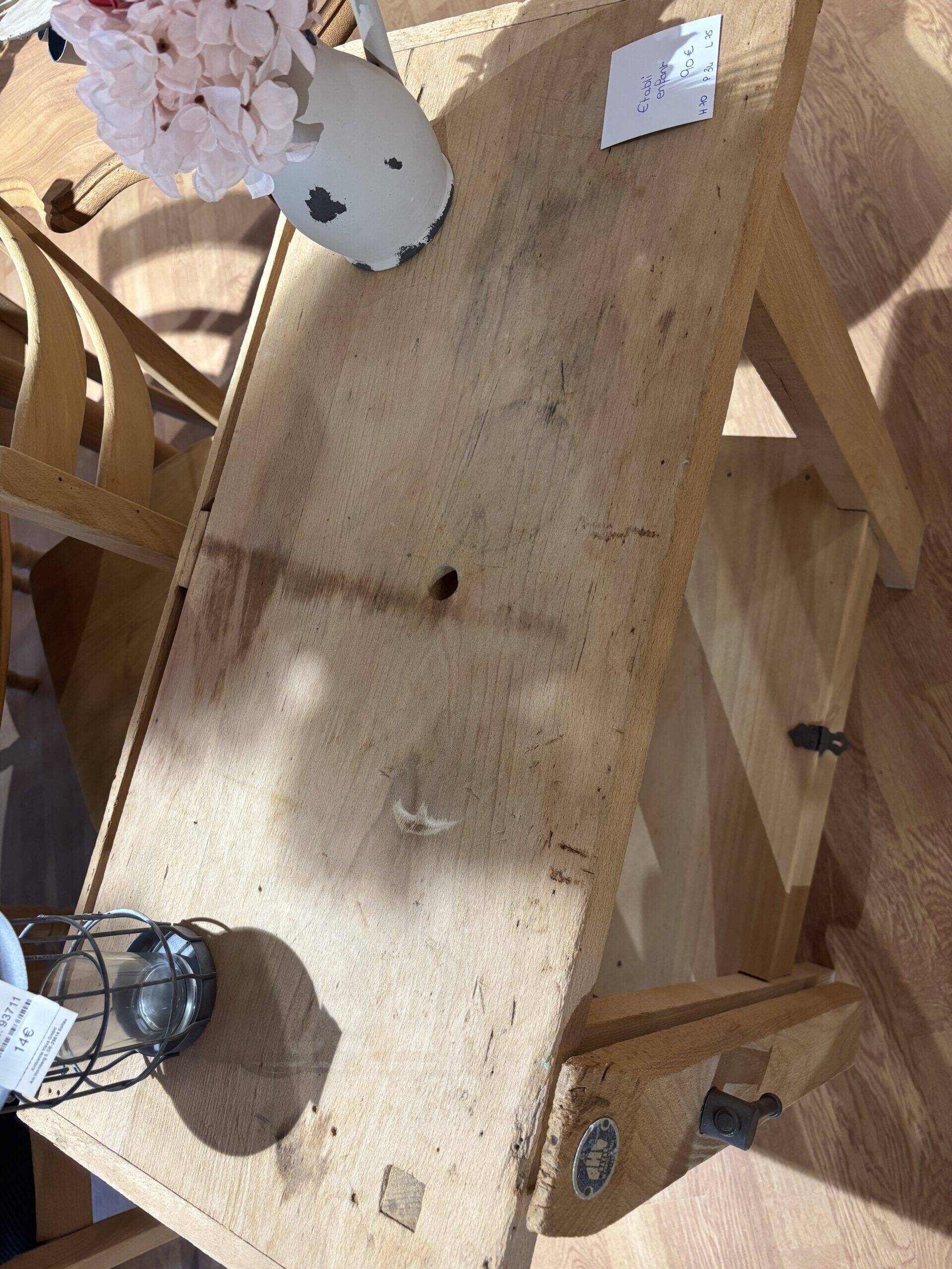 Wooden children's workbench