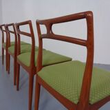 Model 94 Teak Dining Chairs by Johannes Andersen for Christian Linneberg, 1960s, Set of 4