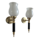 Pair of torch wall lights, 50-60