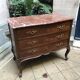 Commode style Louis XV en bois et marbre