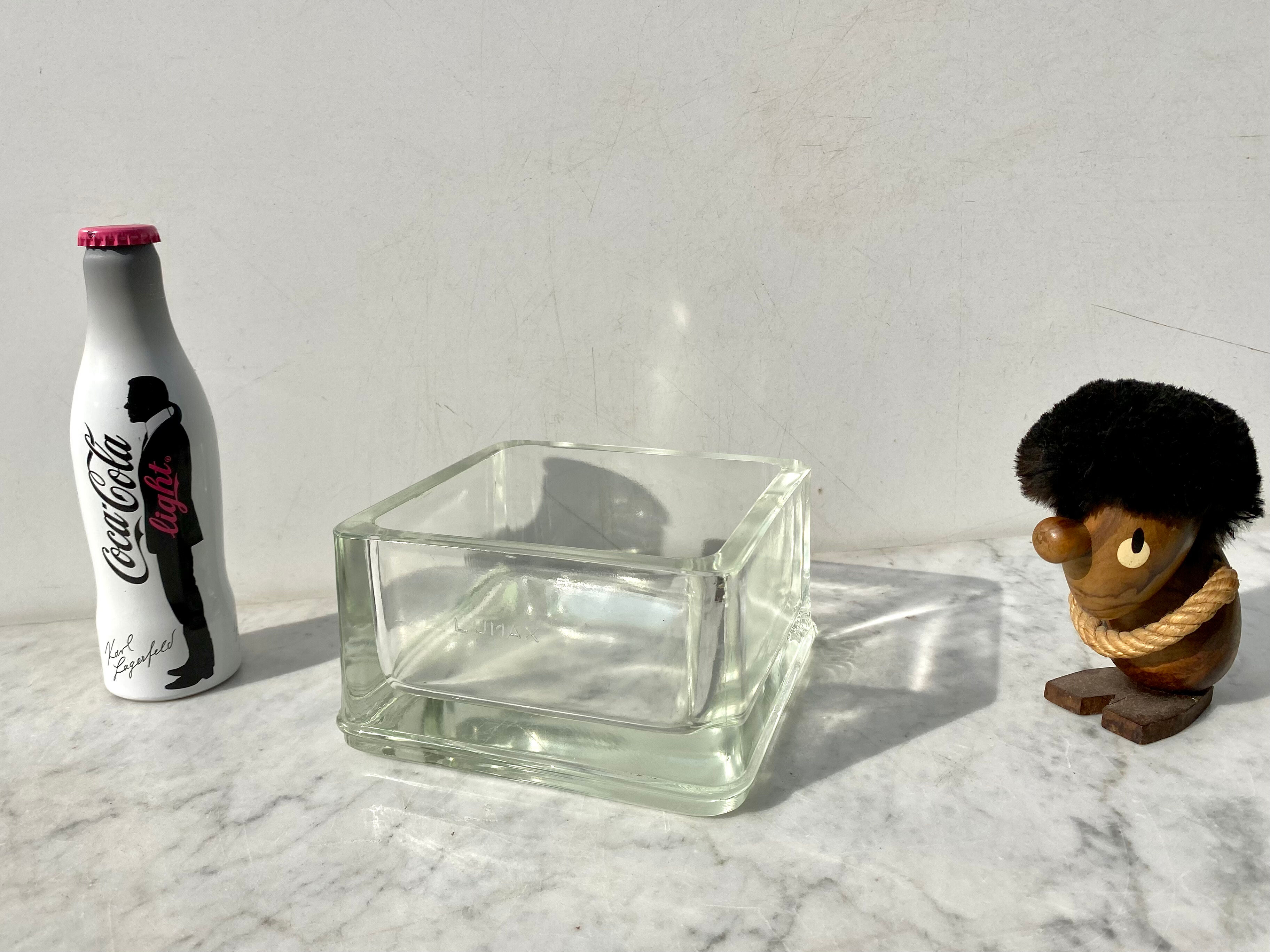 Large glass brick Lumax vintage design 60 perfect condition