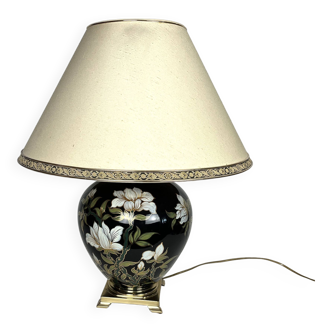 Importante lampe en porcelaine anglaise signé Drimmer 1989