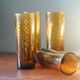 Vintage amber tube glasses