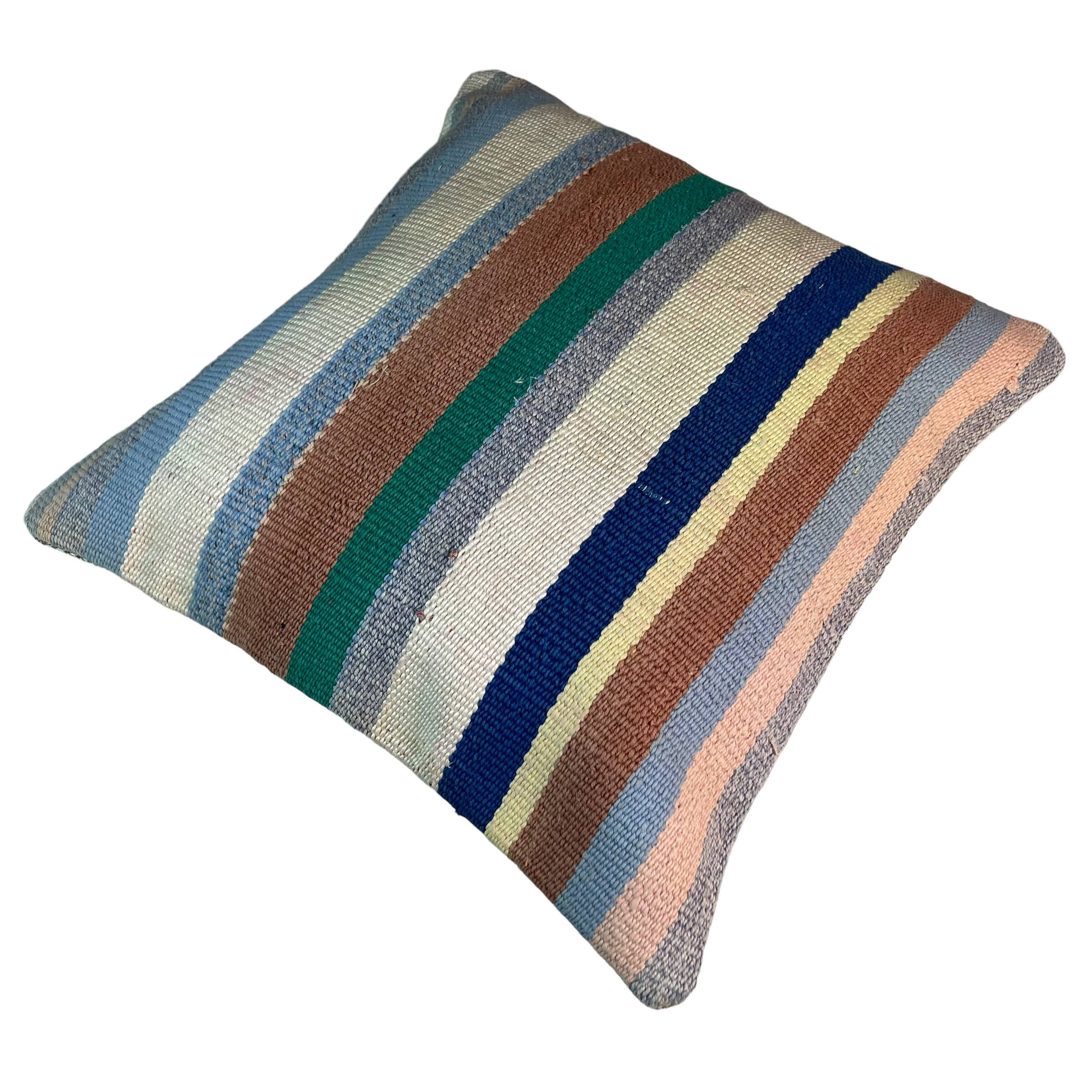 Vintage turkish kilim cushion cover , 45 x 45 cm