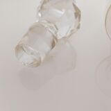 Carved glass decanter