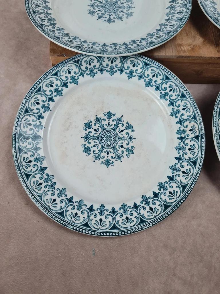 Set of 6 flat plates Badonviller – "oriental" model