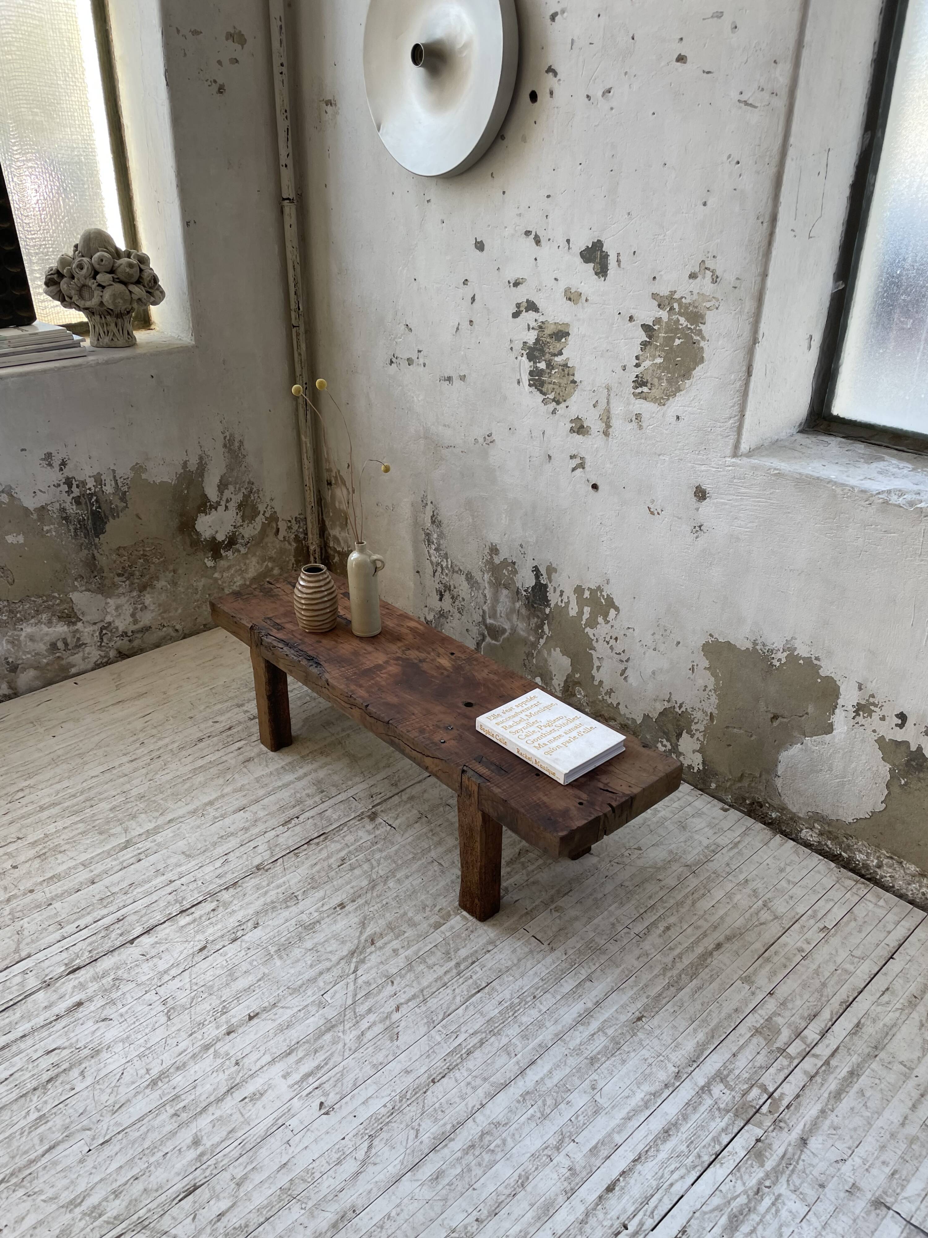 Brutalist workbench solid cherry coffee table