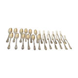 12 large spoons 12 forks silver metal Christofle Marly in blister