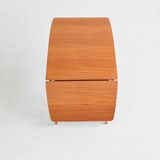 Hans Wegner drop-leaf dining table in beach and teak Denmark 1950