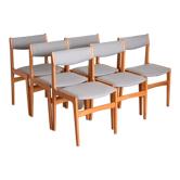 Set of six chairs by E Buch, Denmark, 60s