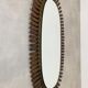 Oval rattan sun mirror 102 x 51 cm jungle chic style
