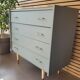Commode vintage années 60 pieds fuseaux