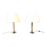 Pair of vintage large lucite table lamps, 1970s