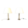 Pair of vintage large lucite table lamps, 1970s