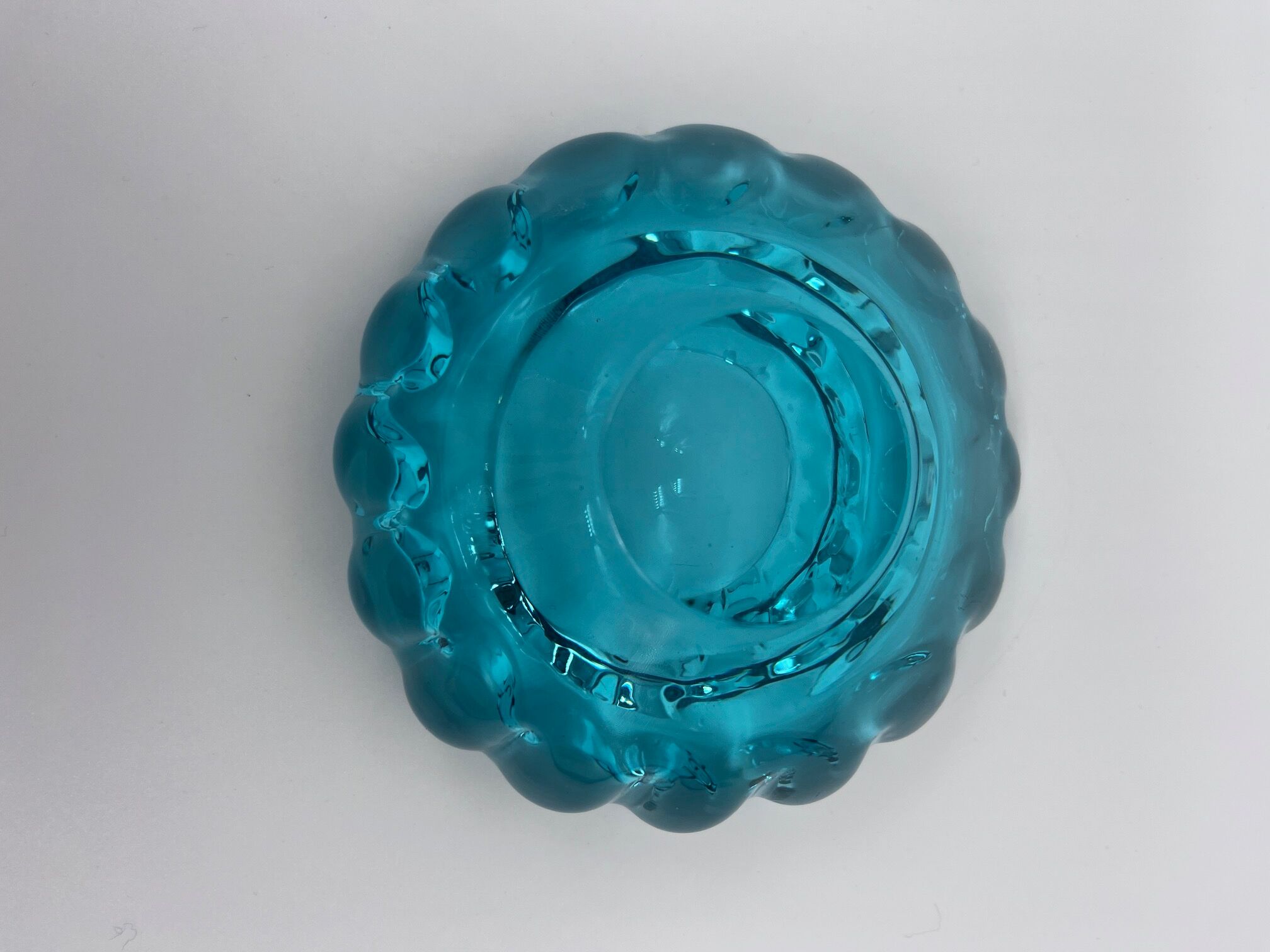 Empty blue crystal pocket