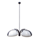 Lustre 4 feux en plexiglas et métal chromé, Italie 1970