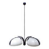 Lustre 4 feux en plexiglas et métal chromé, Italie 1970