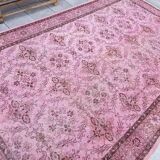 Oushak Turkish Pink Vintage Rug sku 1083