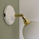 Vintage white opaline globe wall lamp