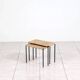 Tables empilables en métal / rotin par Carl Auböck