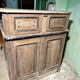 Antique solid wood workshop furniture with drawers