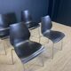Ensemble de 4 chaises de salle à manger noires années 2000