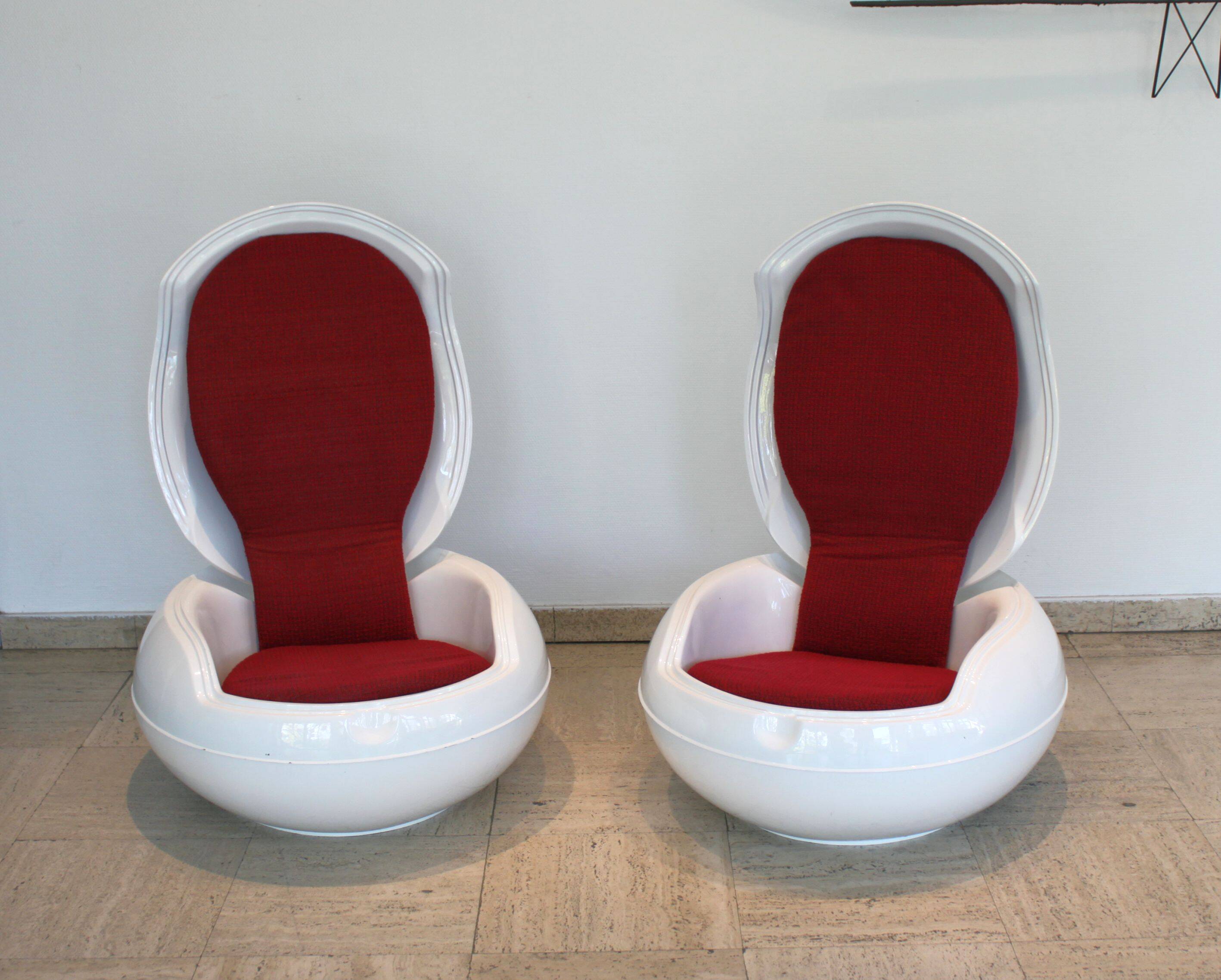 Garden Egg armchair by Peter Ghyczic for VEB Synthese-Werk, 1968.