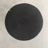 Sofa end in solid wood monoxyl organic shape black color