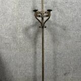 Feudal style lamp post candle holder in cast iron from the 19th century