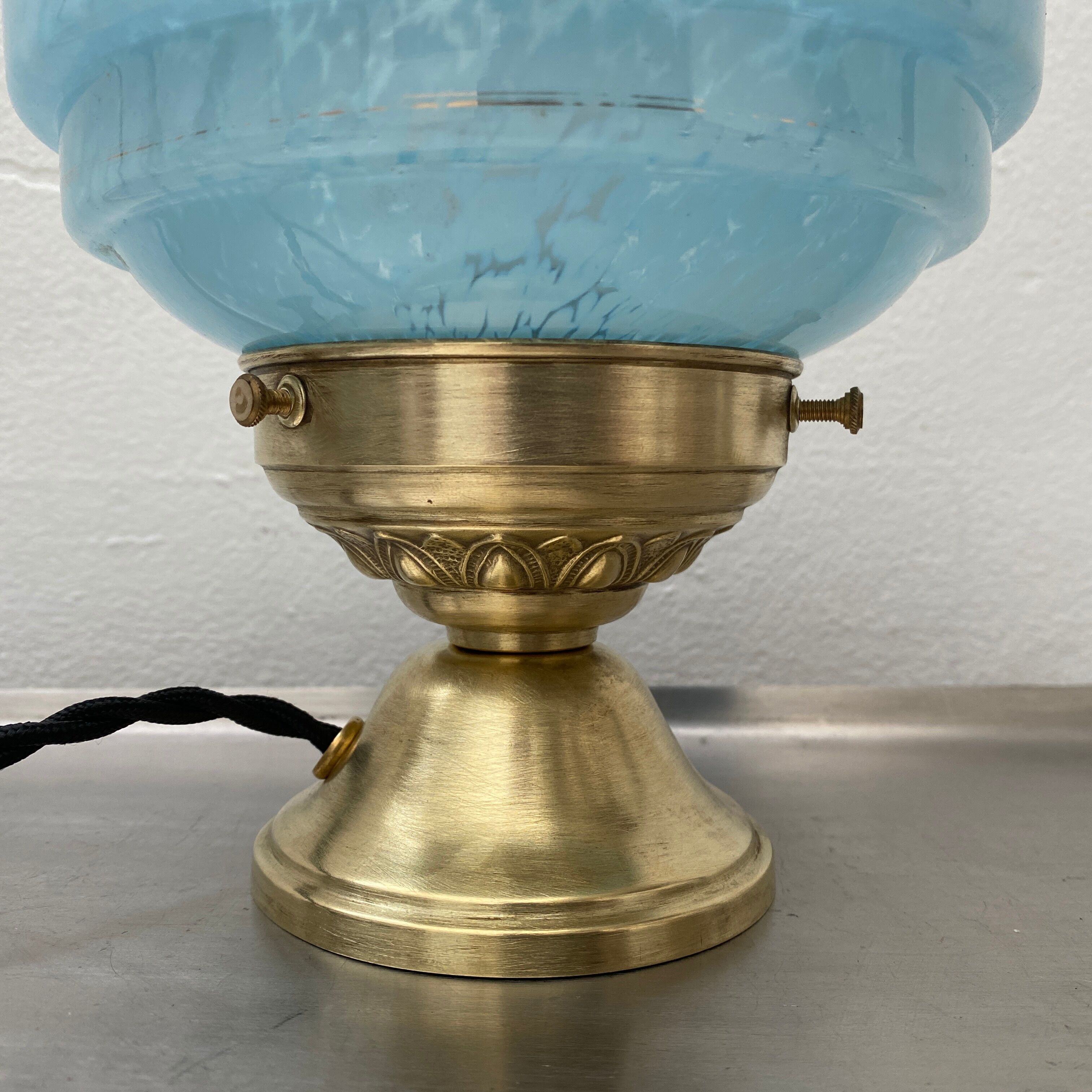 Clichy glass bedside lamp