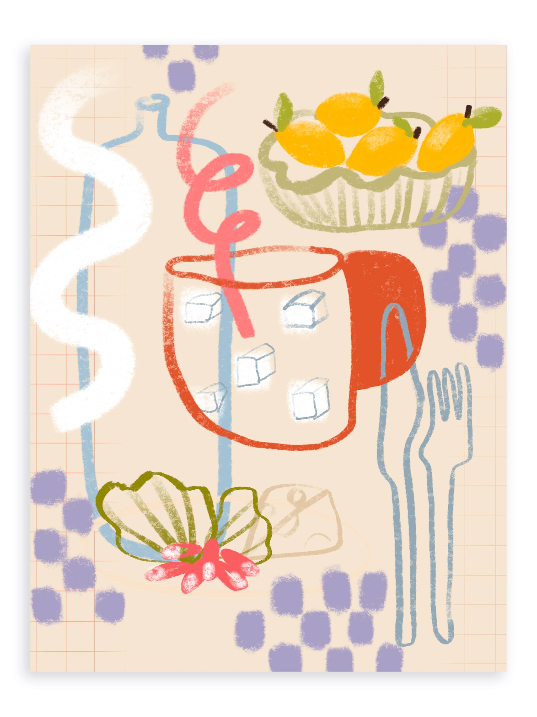 Illustration “summer lunch” A4