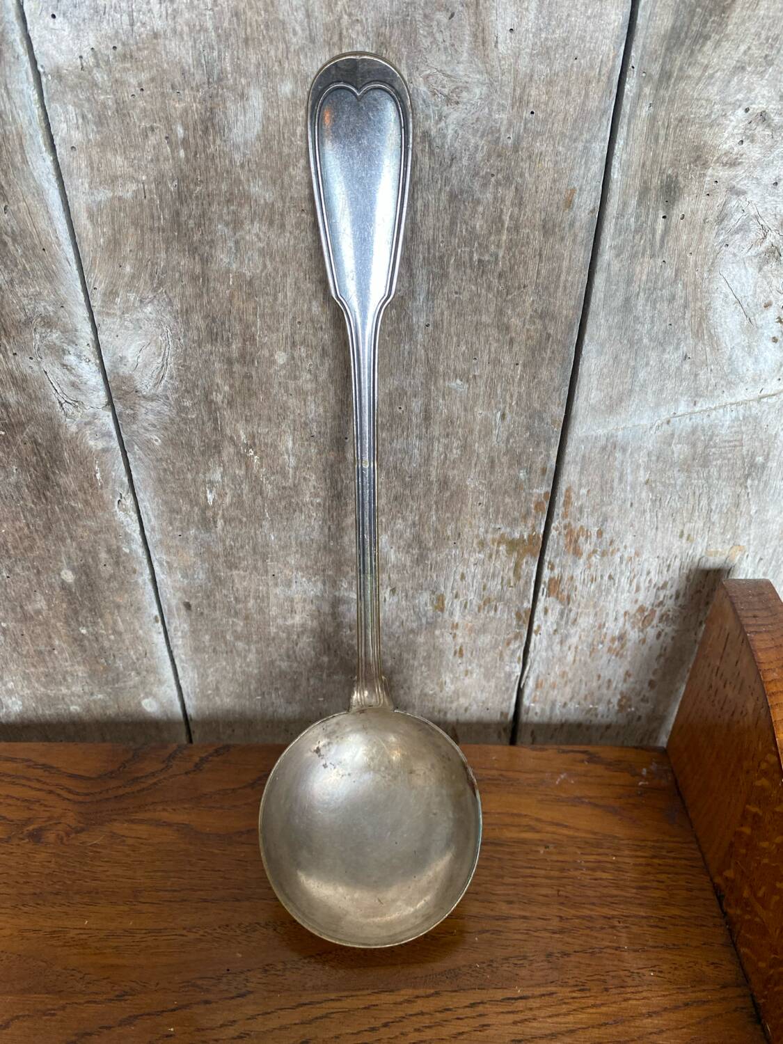 Old christofle goldsmith ladle silver metal #b343