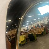 Miroir mural vintage des années 70 avec bord fumé