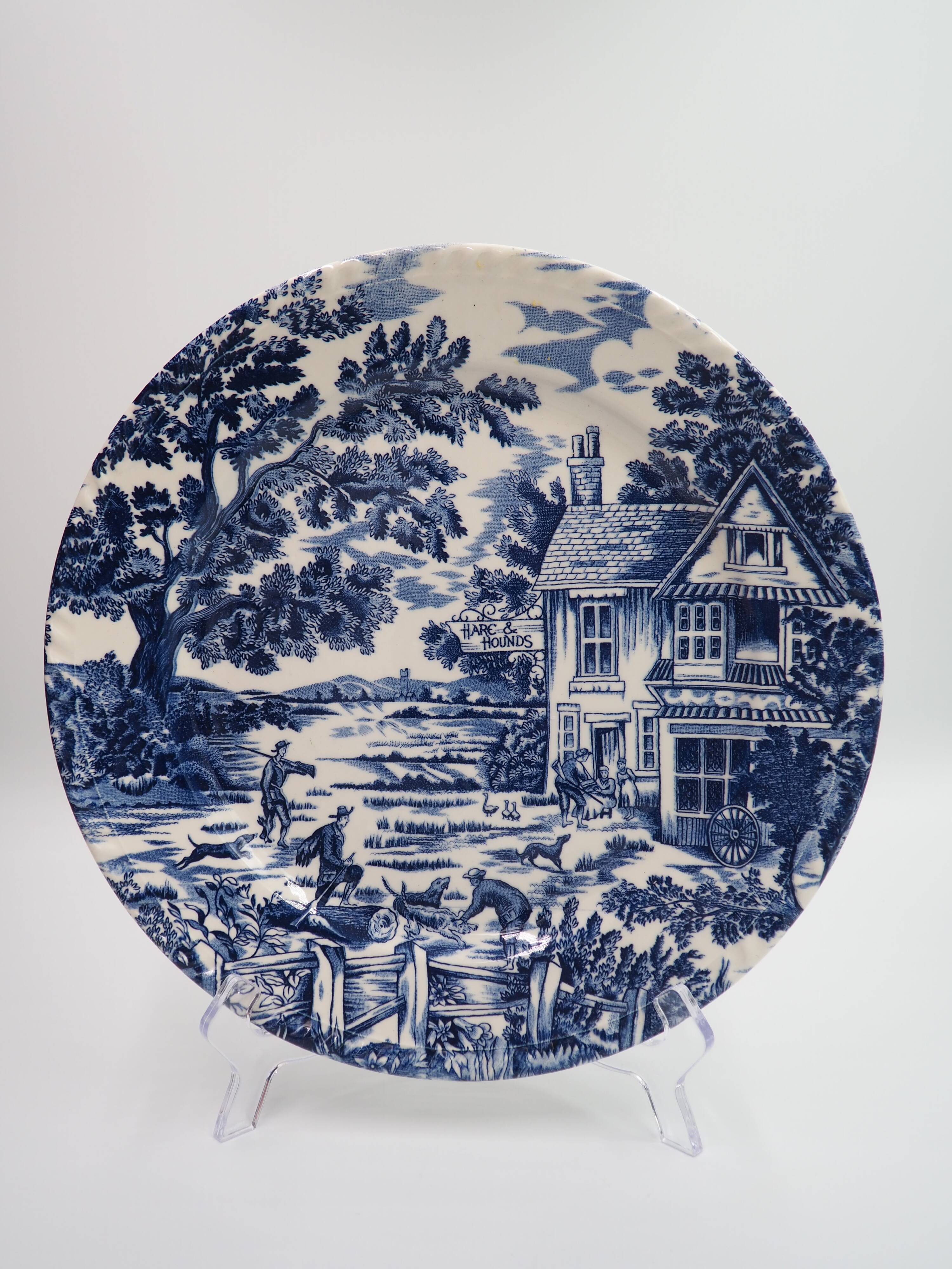 Grande assiette bleu style anglais