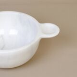 Gabriella – White Natural Marble Bowl with handles  | L 32cm W 20cm H 10cm