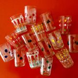 Decorated glasses from the 60s/70s
